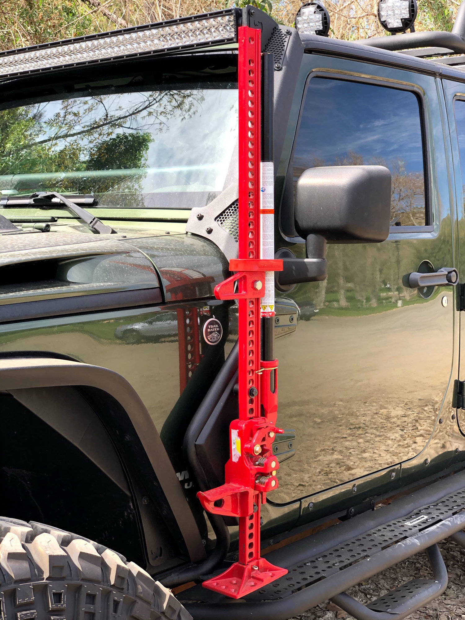 Go Rhino 701003T Exterior Jack Mount for 0718 Jeep Wrangler JK